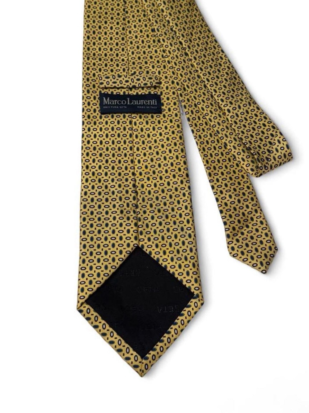Men's Yellow Micro-Pattern Silk Tie
